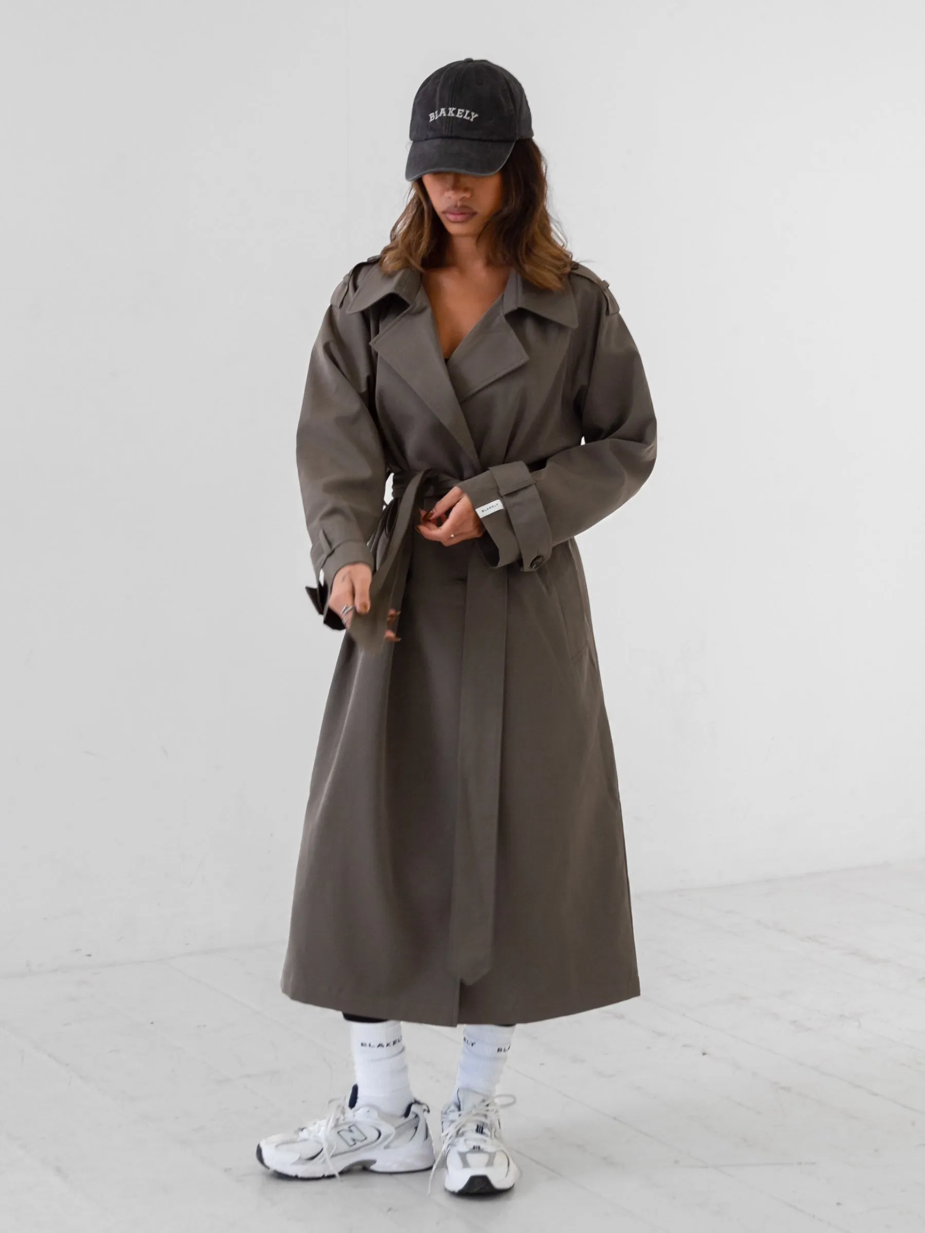 Amara Trench Coat - Ash Grey