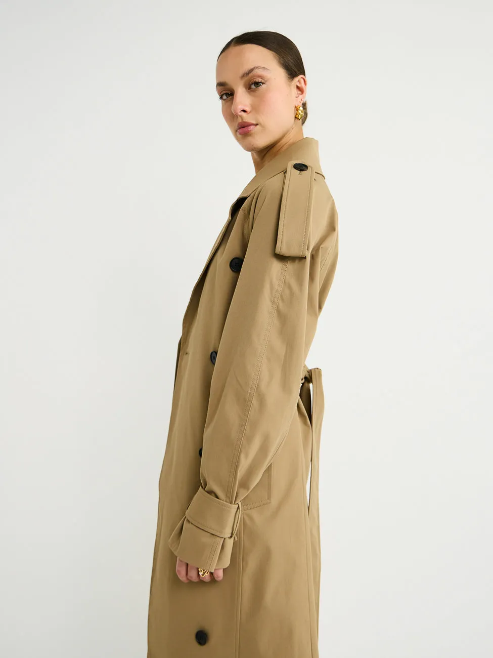 Camilla and Marc Collins Trench Coat in Camel