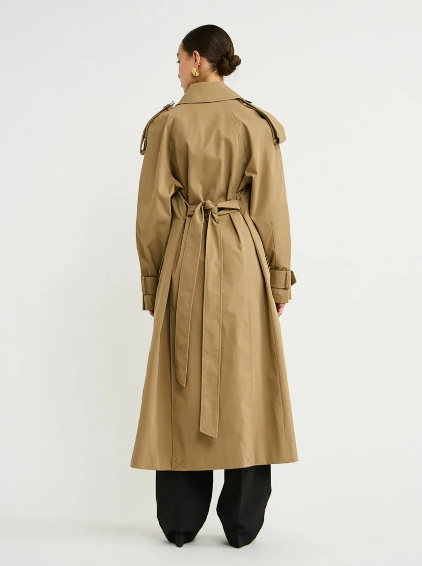 Camilla and Marc Collins Trench Coat in Camel