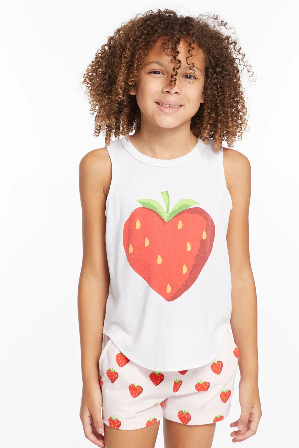 CHA Strawberry Heart Girls Short Set