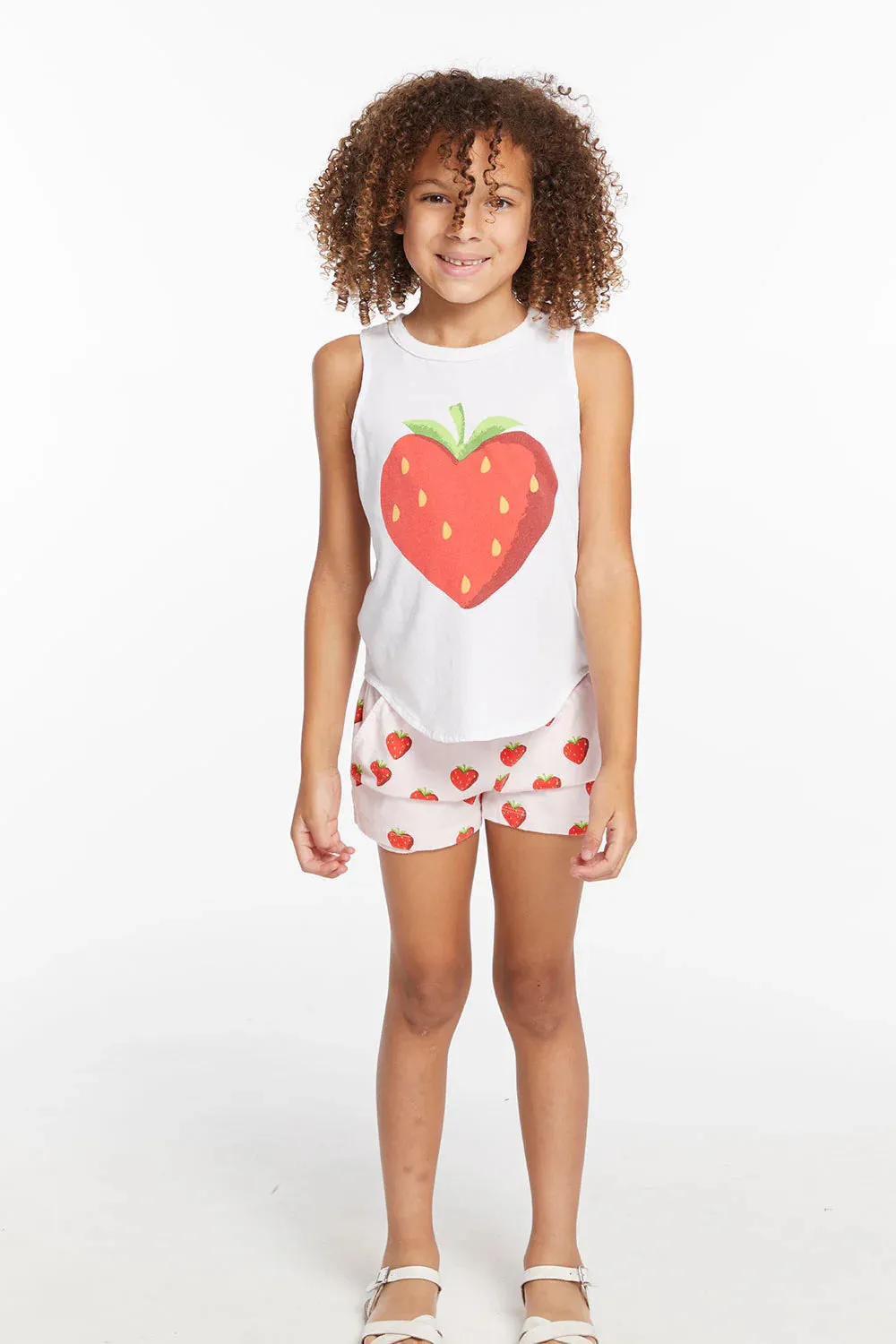 CHA Strawberry Heart Girls Short Set