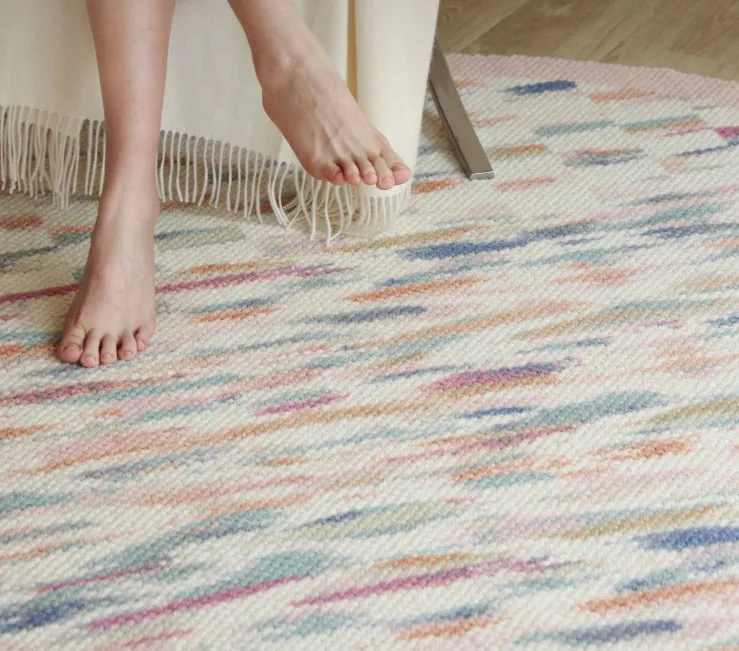 Colorful Wool Circle Rug