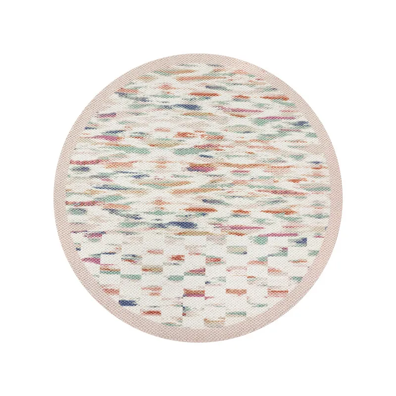 Colorful Wool Circle Rug