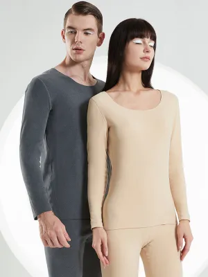 Couple Fleece Lined Warm Seamless Pajamas Sets