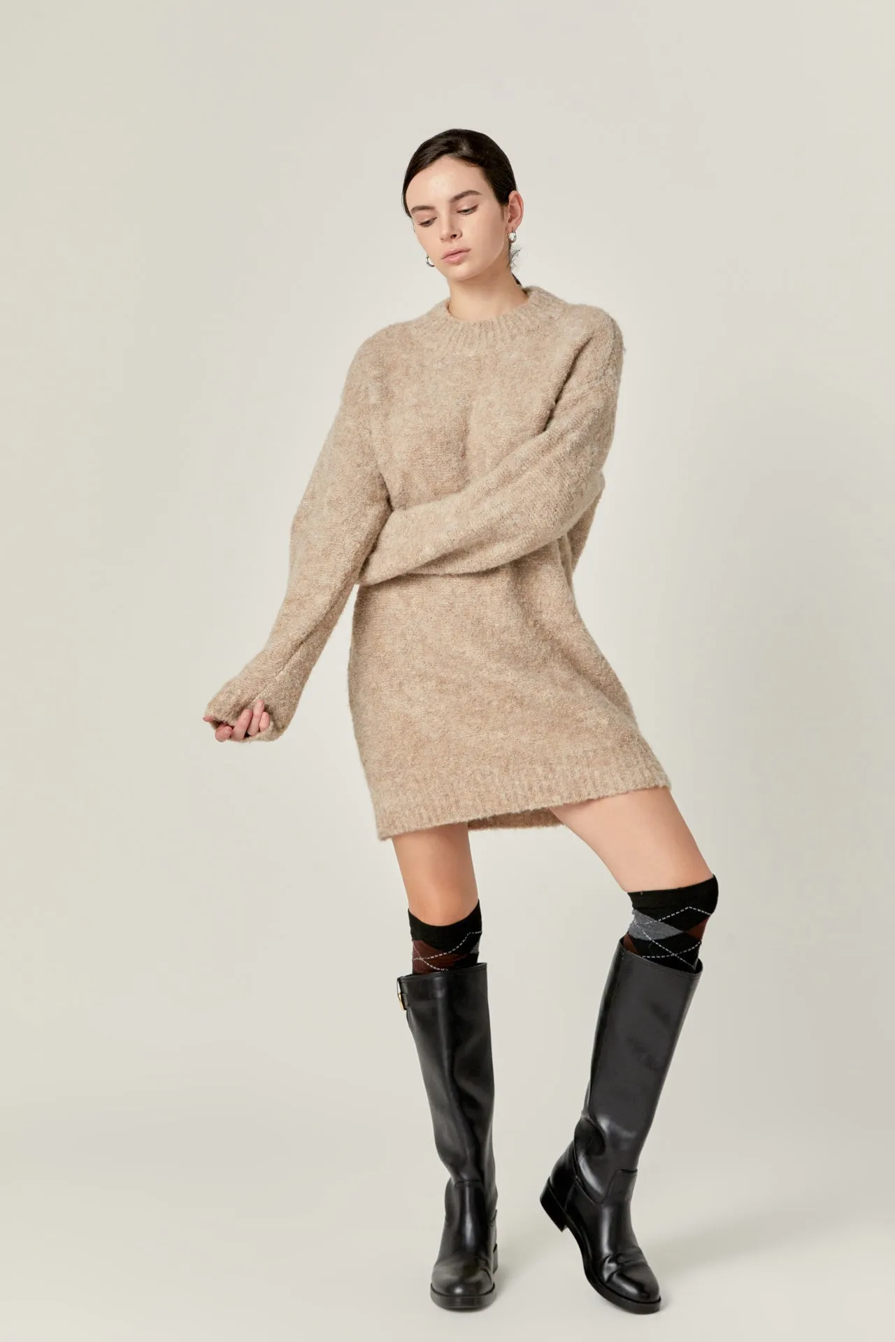 Cozy Round Sweater Dress