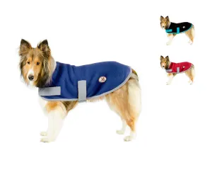 CuteNfuzzy All Purpose Fleece Lounger Warm Dog Sweater, Use as Indoor Blanket or Outdoor Coat, Great for Senior Dogs, All Sizes Available