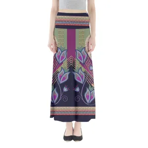 Dentalium Dreams Sage Full Length Maxi Skirt