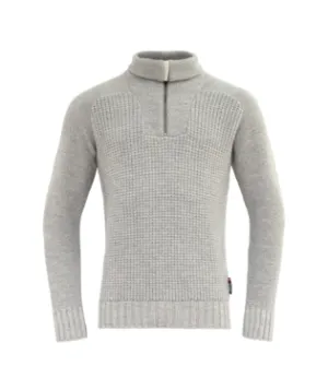 Devold - Bispen wool zip neck sweater - Grey