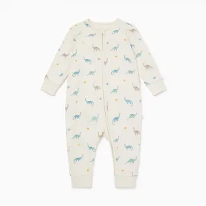 Dino Print Clever Zip Romper