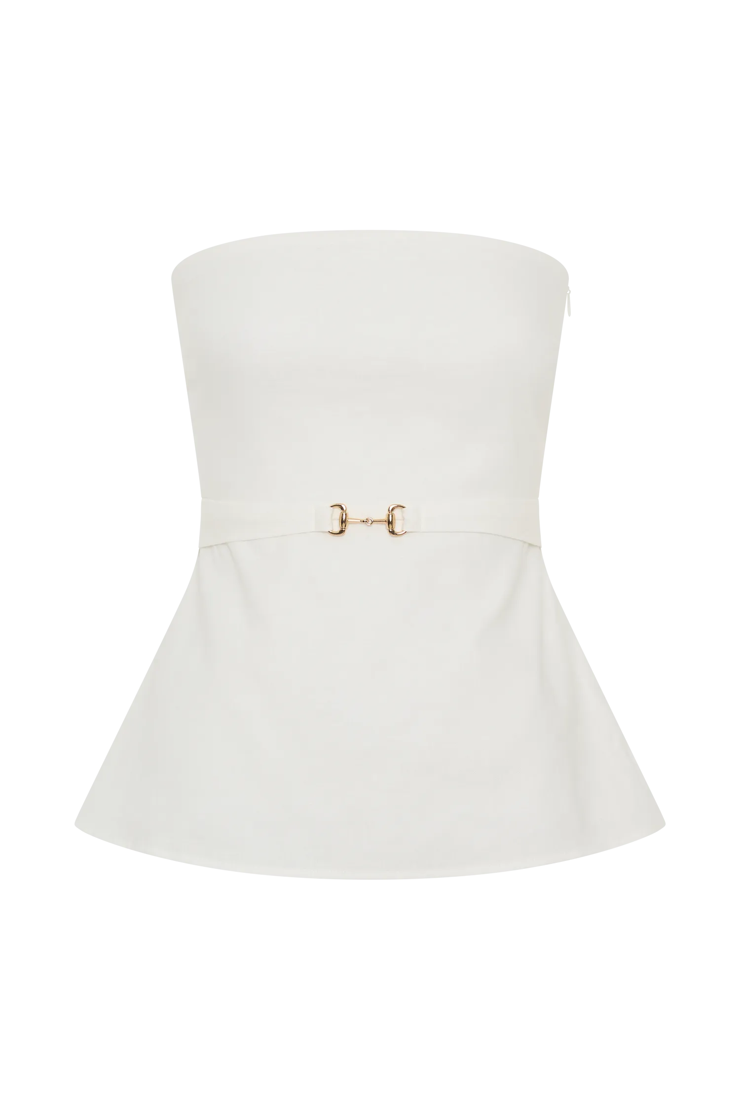 Dora Strapless Linen Top - Ivory