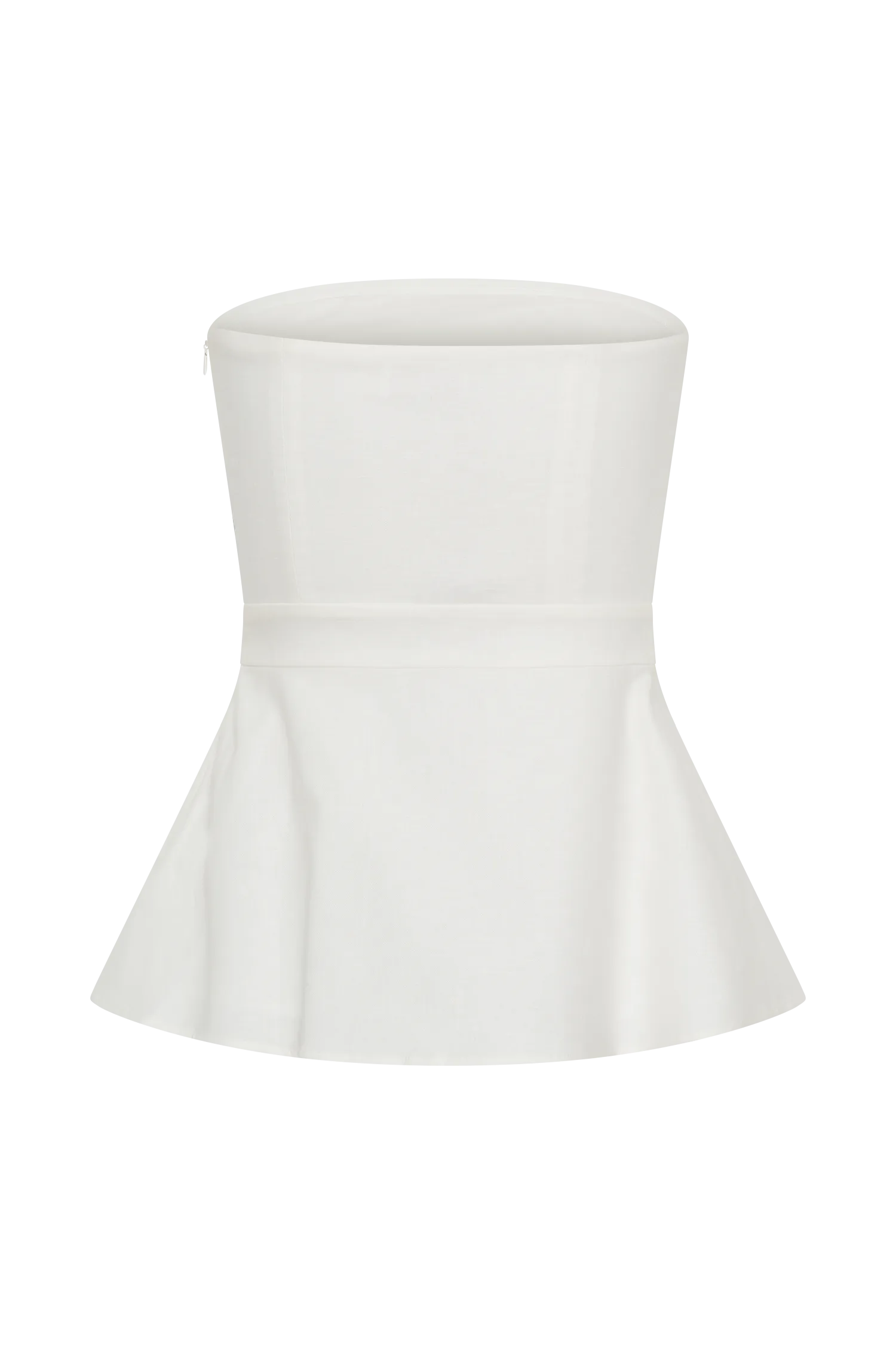 Dora Strapless Linen Top - Ivory