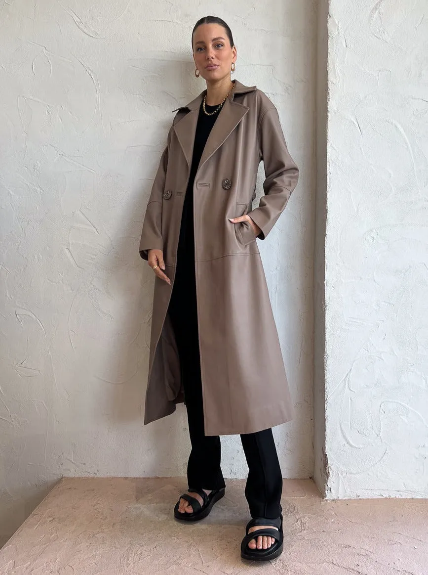 Elka Collective Bamford Trench in Taupe