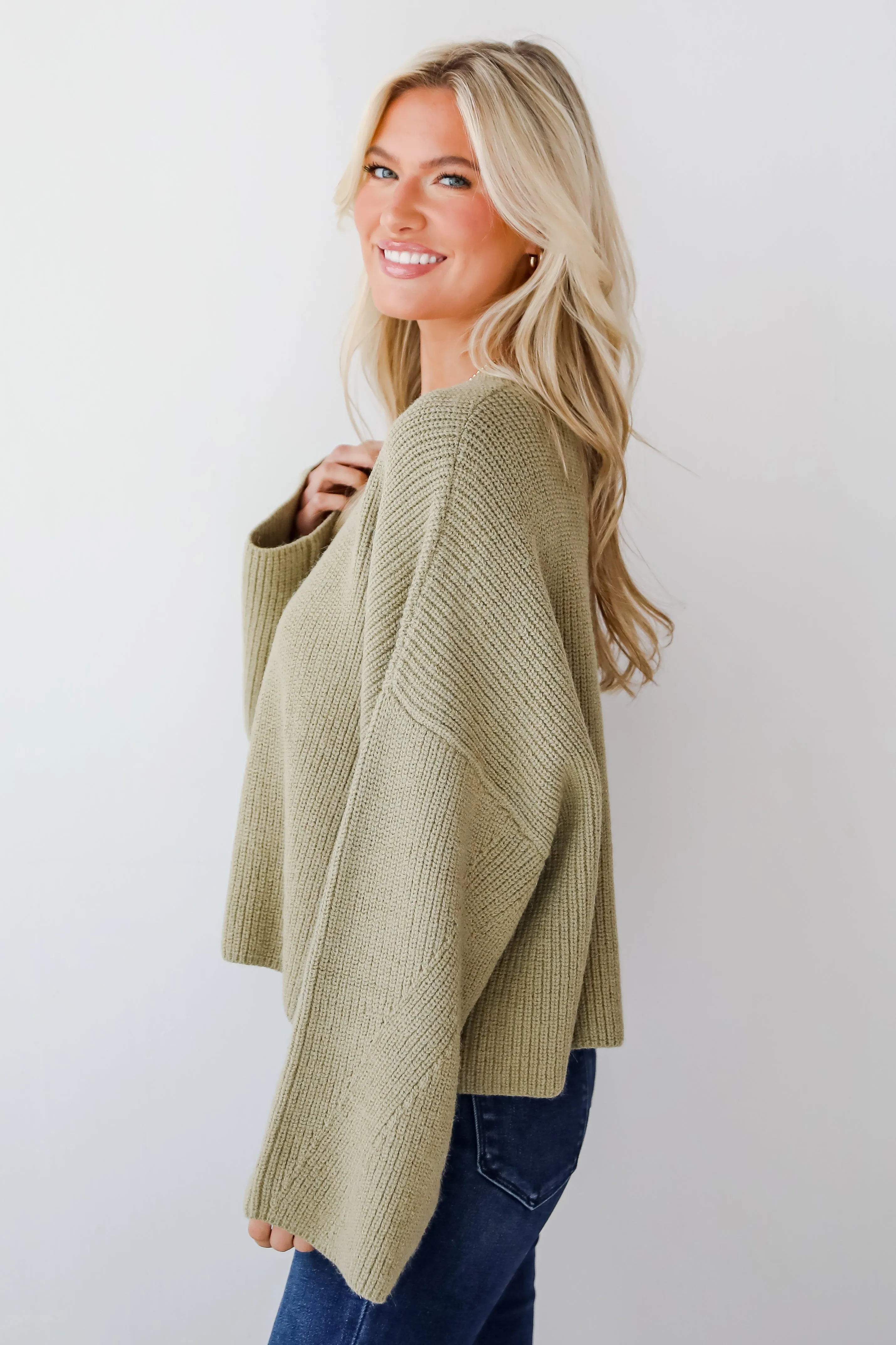 FINAL SALE - Signature Poise Green Sweater