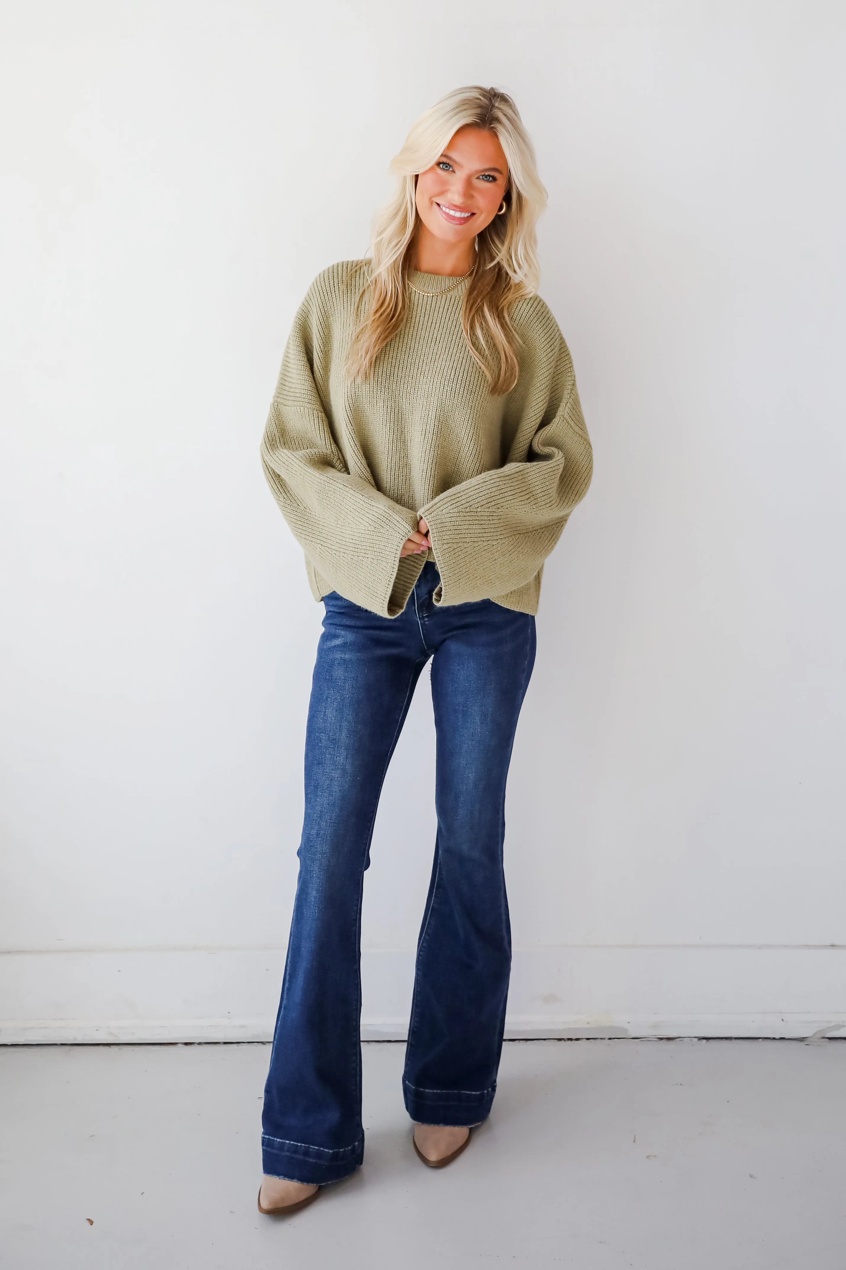 FINAL SALE - Signature Poise Green Sweater