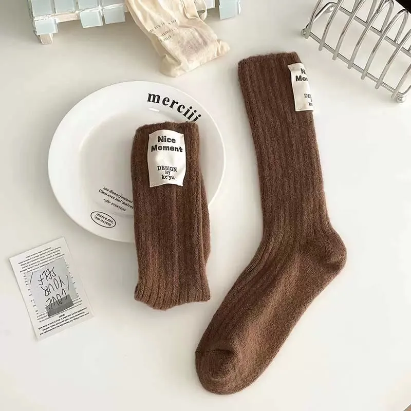 Fleece-Lined Winter Socks for Kids