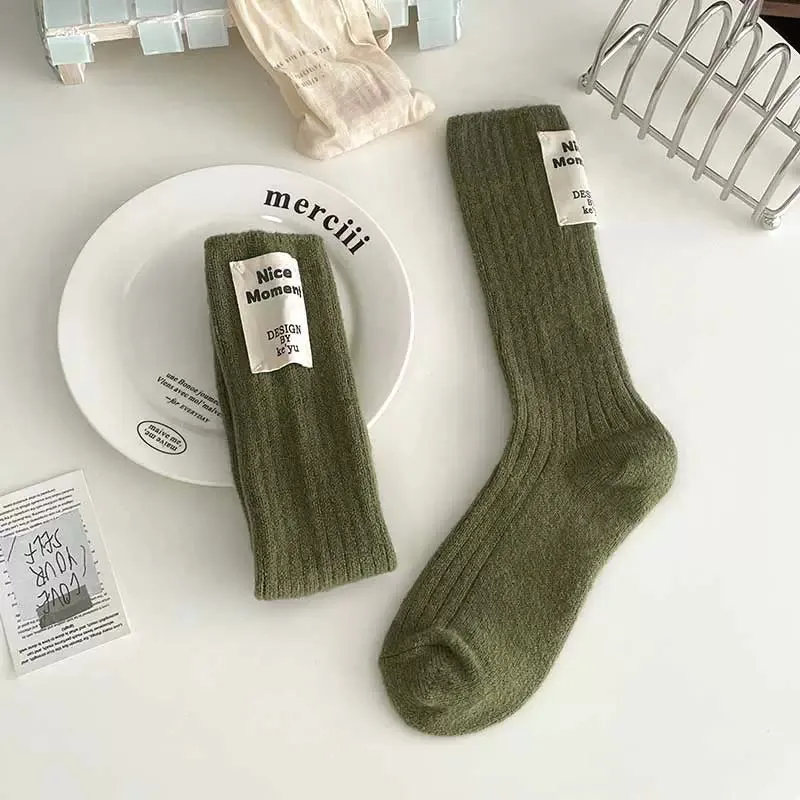 Fleece-Lined Winter Socks for Kids