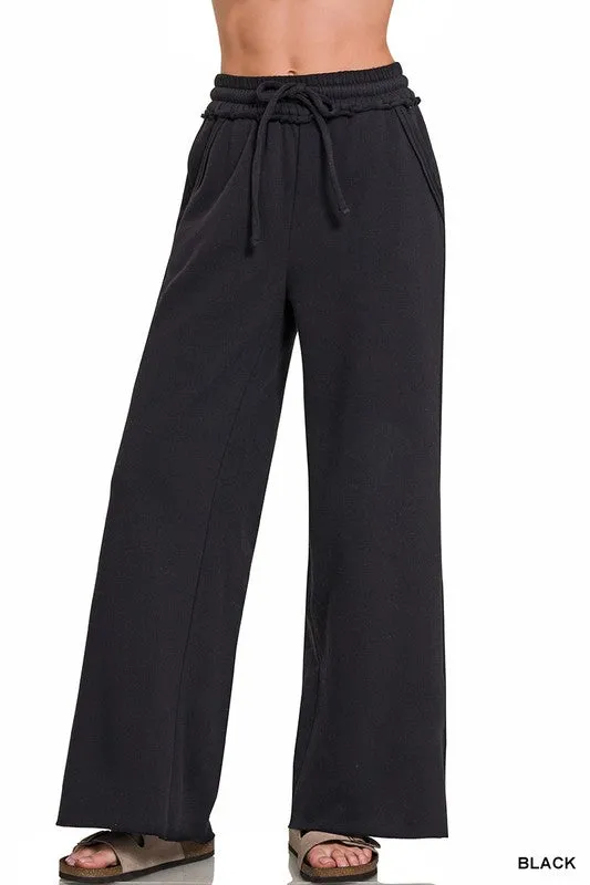 Fleece Wide Leg Sweatpants