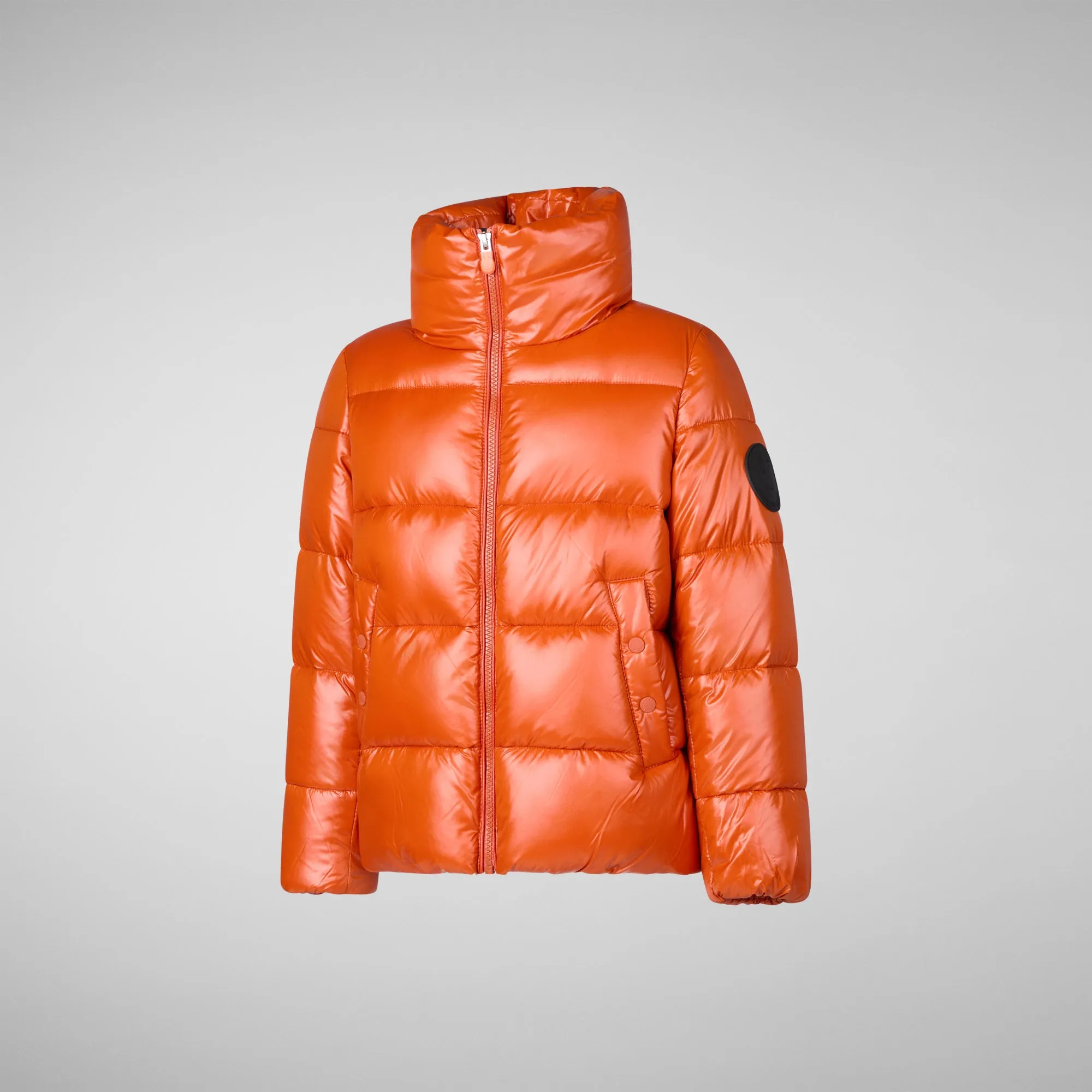 Girls' animal free puffer jacket Jaci in maple orange