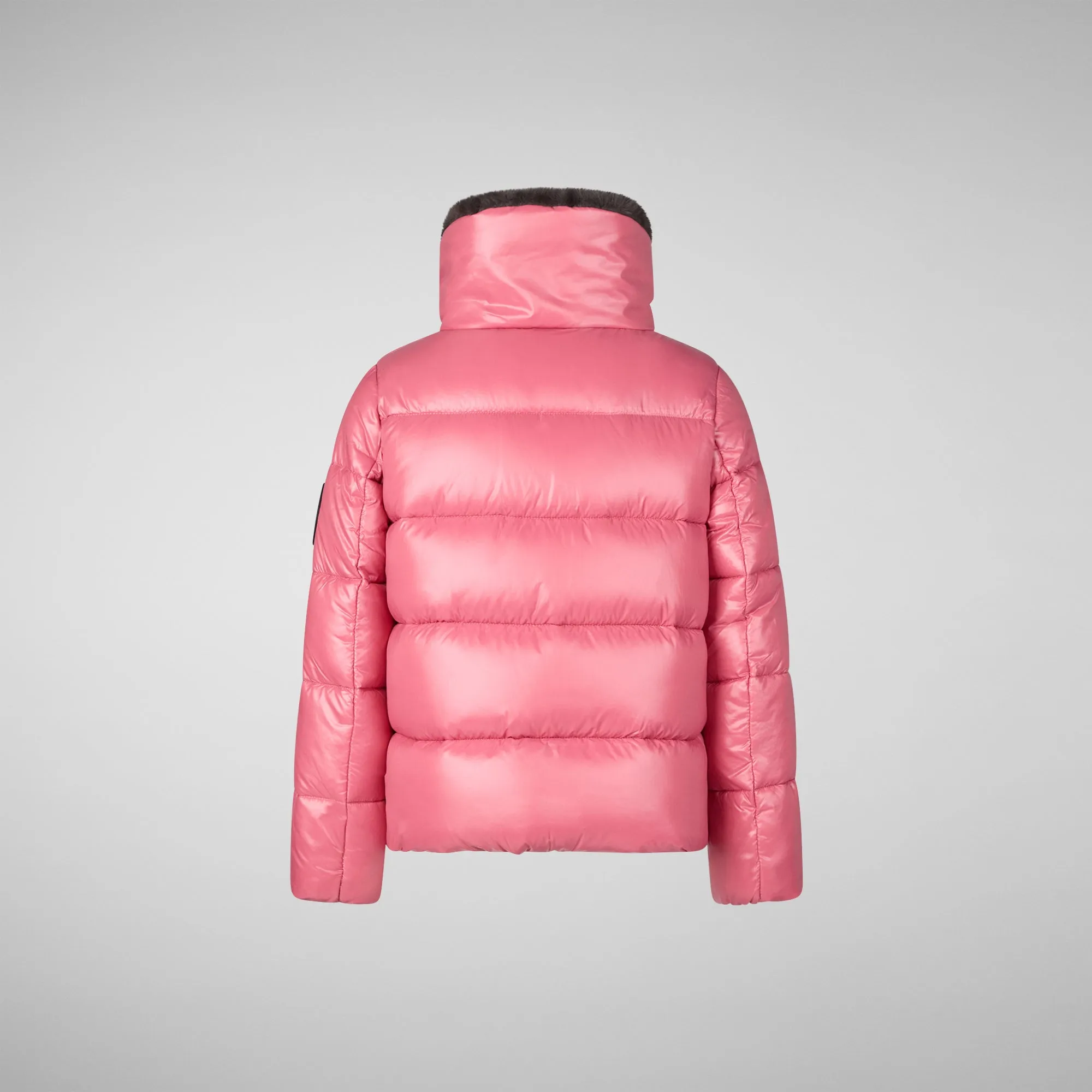 Girls' animal free Puffer jacket kezi in bloom pink