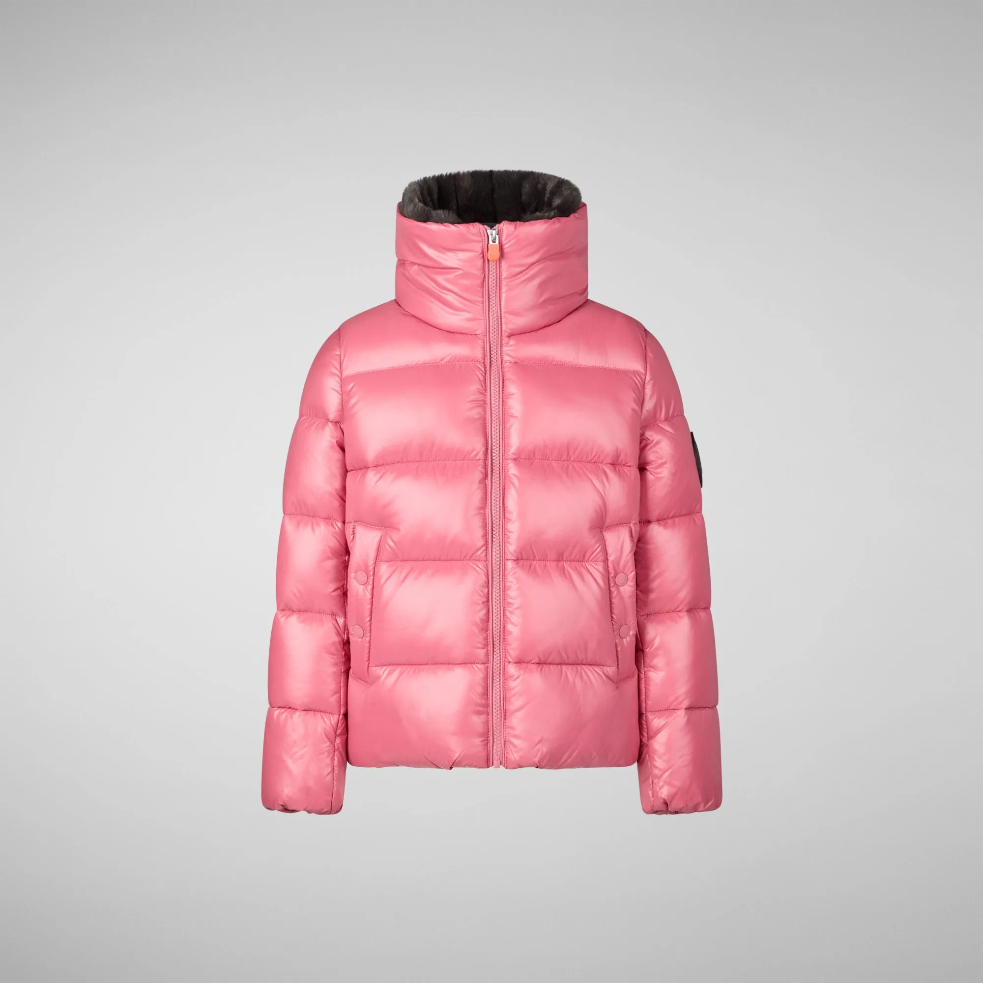 Girls' animal free Puffer jacket kezi in bloom pink