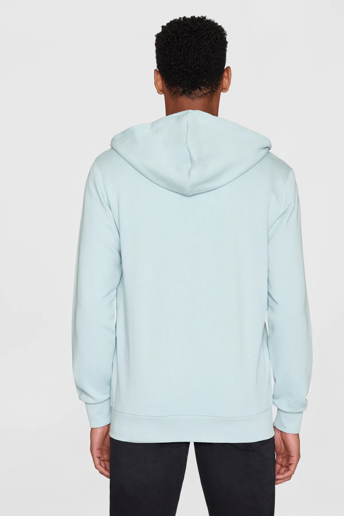 Gray Mist Kangaroo Badge Hoodie Knowledge Cotton Apparel