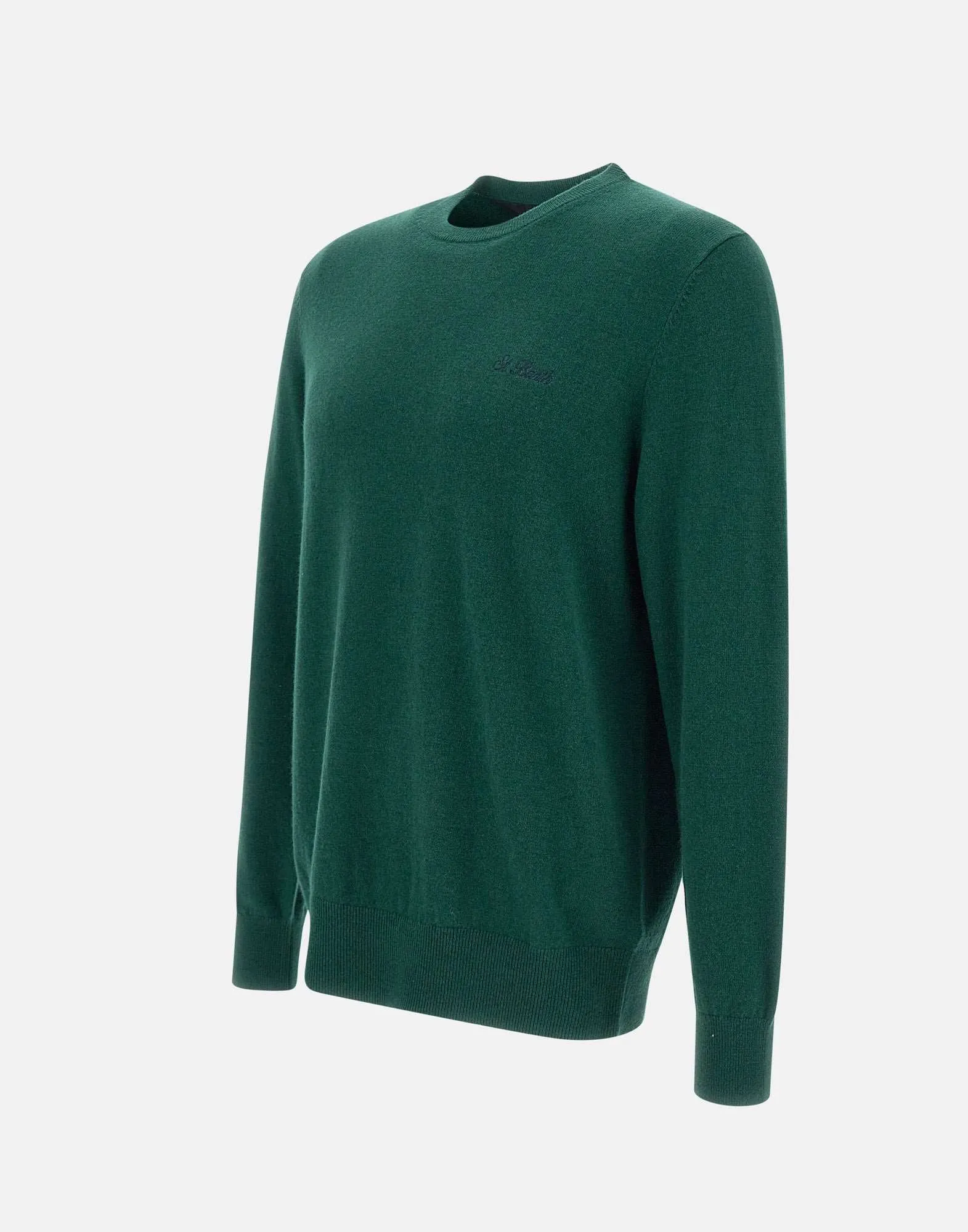 Green Wool and Cashmere Blend Sweater