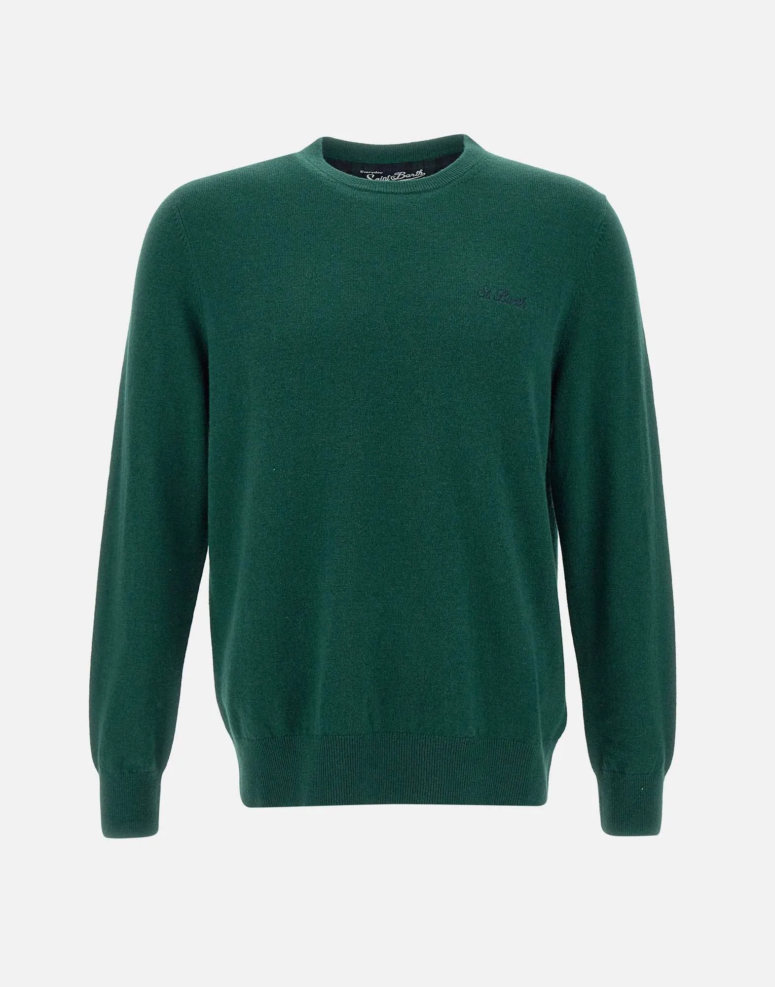 Green Wool and Cashmere Blend Sweater