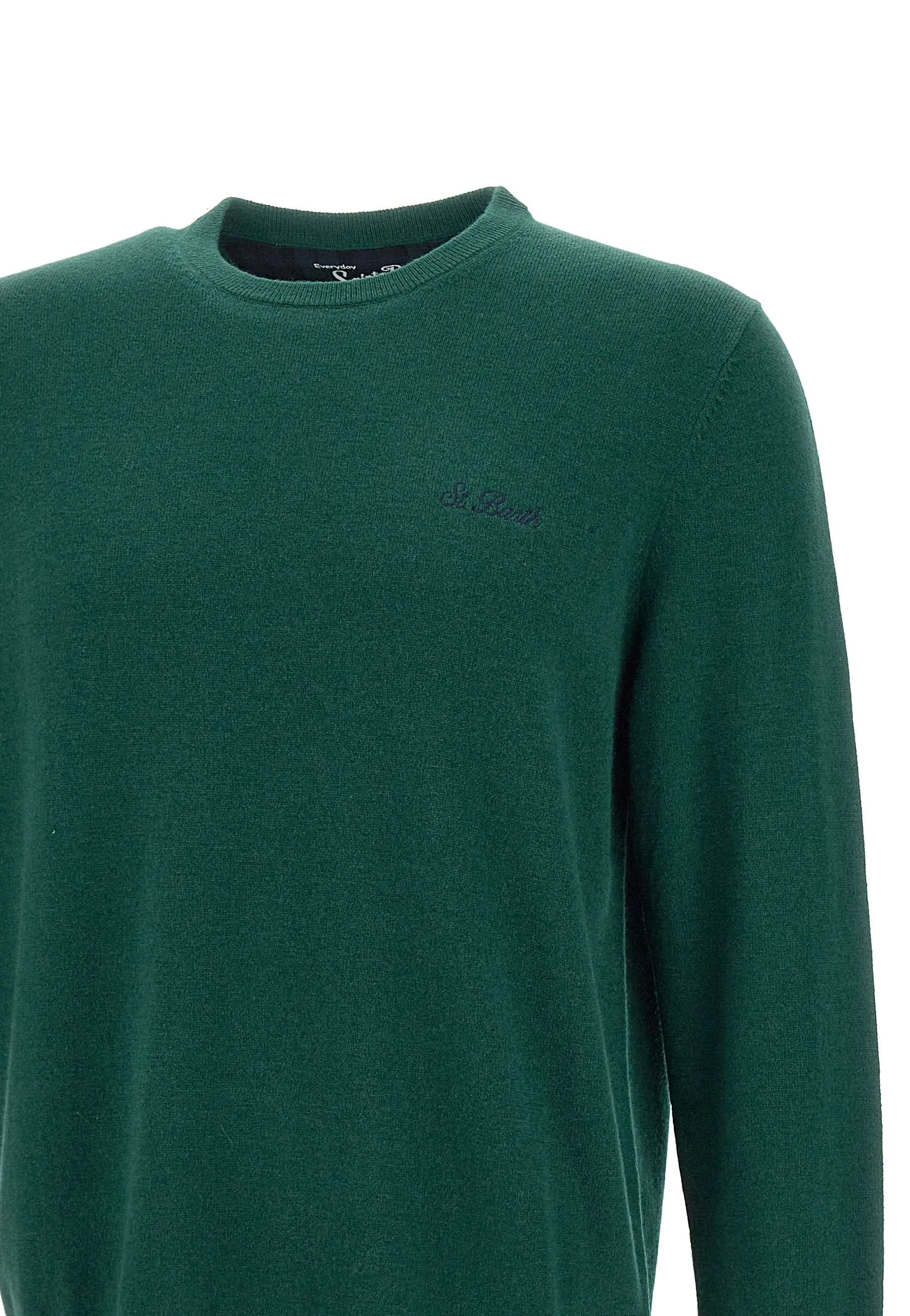 Green Wool and Cashmere Blend Sweater