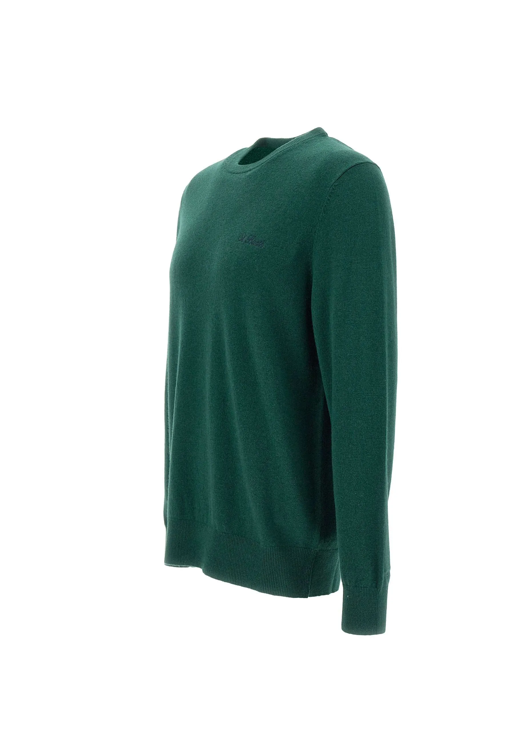 Green Wool and Cashmere Blend Sweater