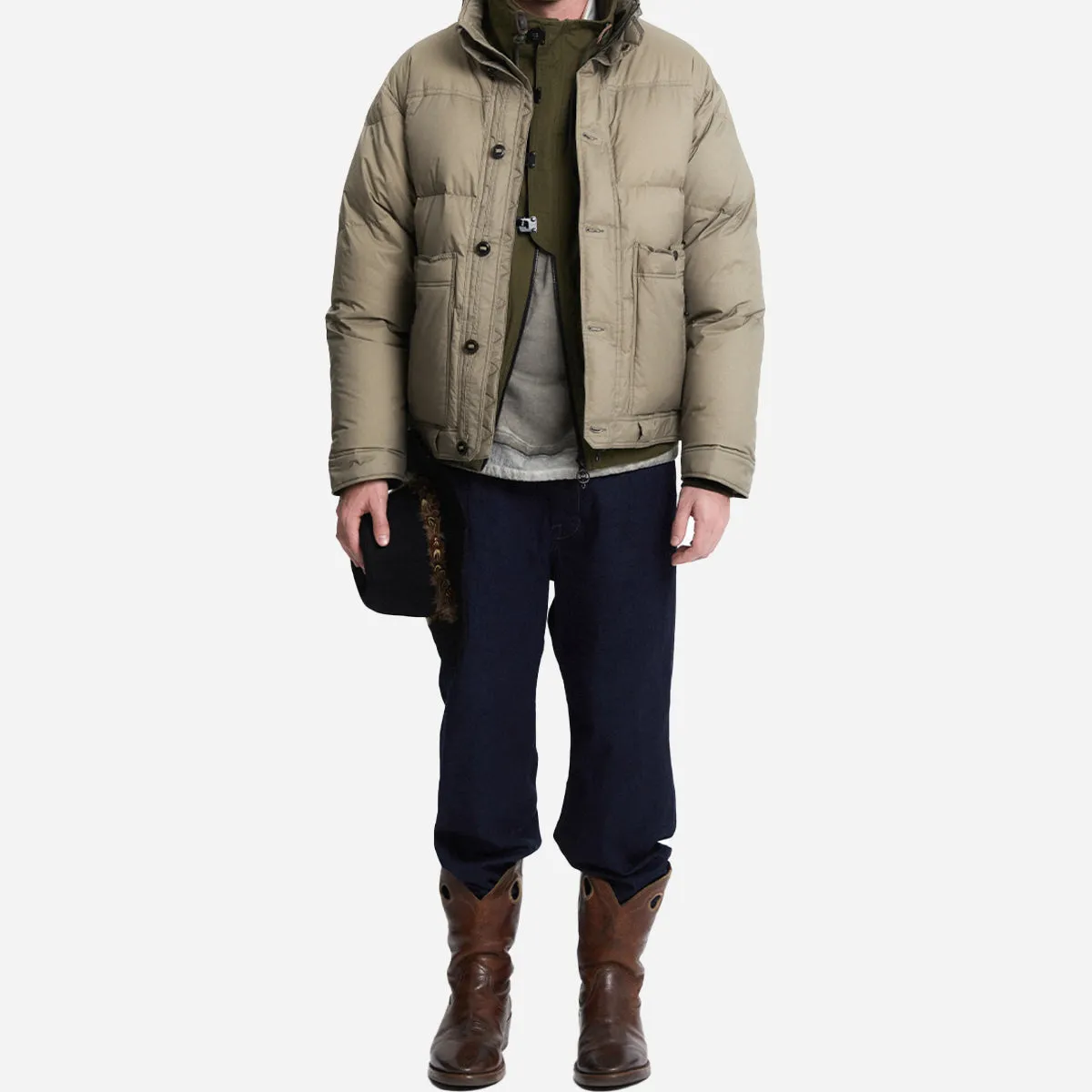 HIKER DOWN JUMPER JACKET - SAND BEIGE