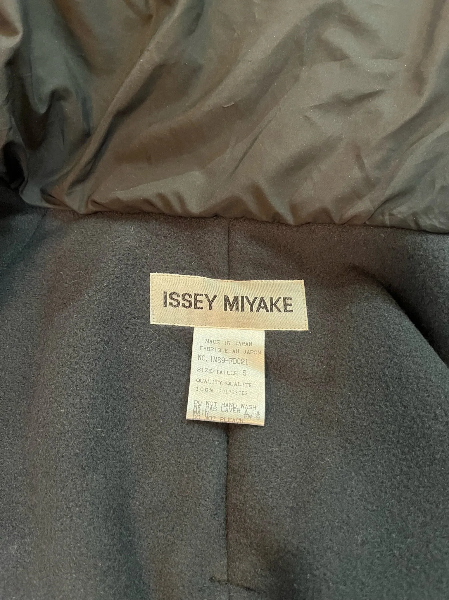 Issey Miyake Y2K Black Nylon Ruched Puffer Jacket