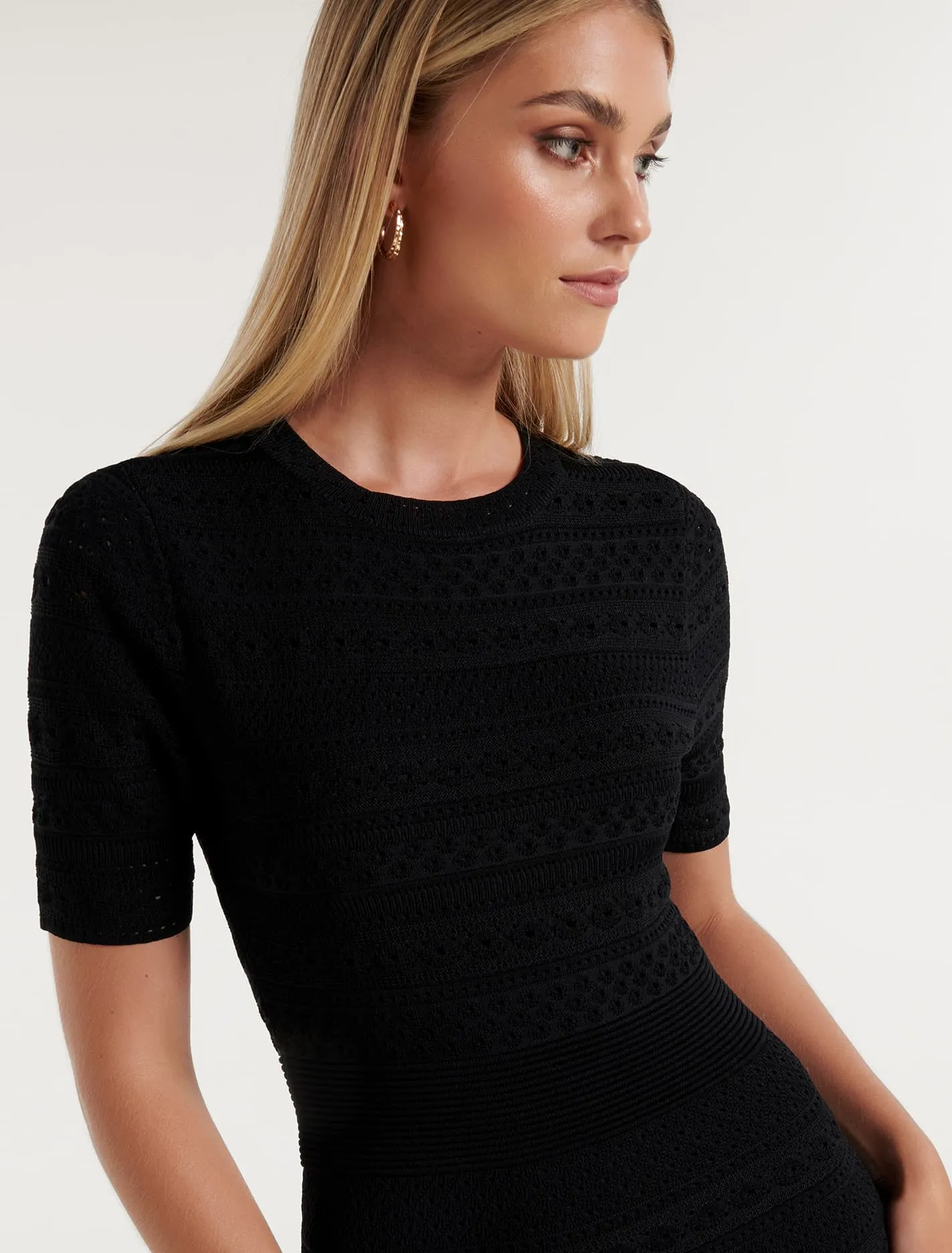 Kady Pointelle Knit Dress