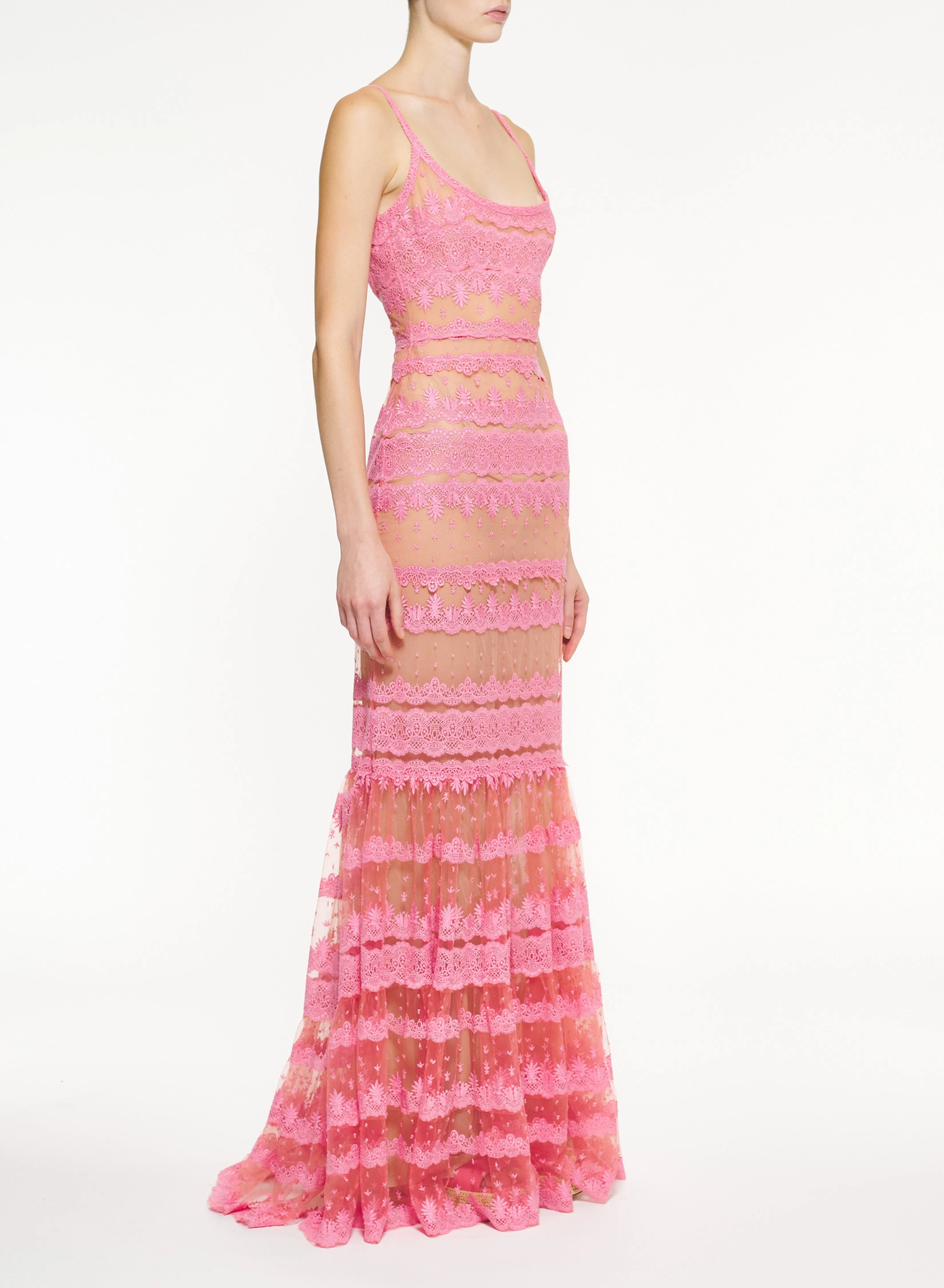 Lace Embroidered Long Dress