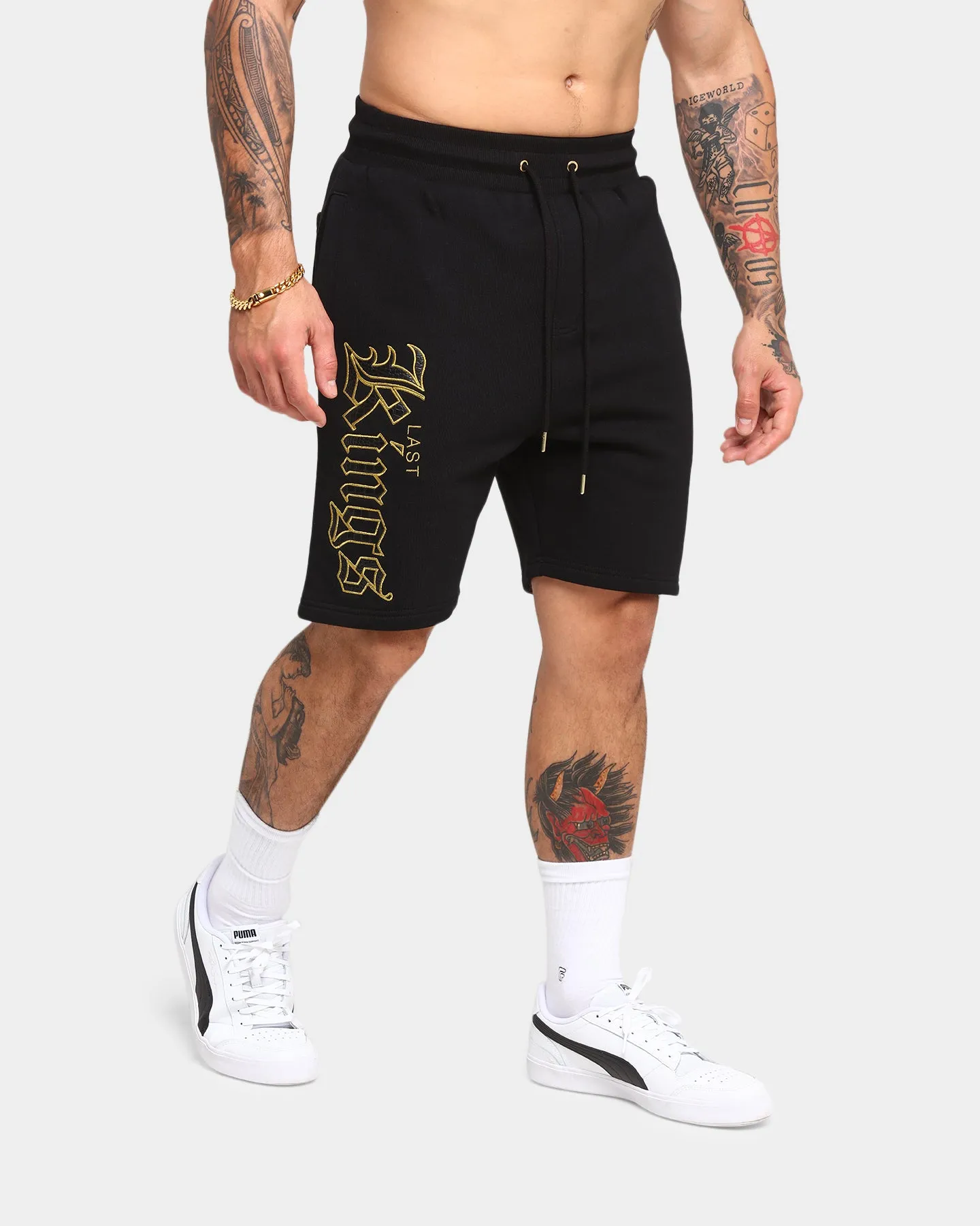 Last Kings Patch Shorts Black/Gold