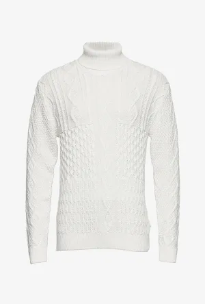 LINDBERGH PATCHWORK ROLL NECK KNIT