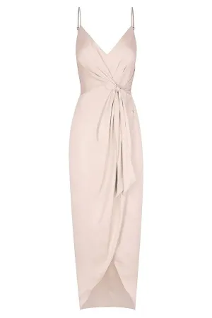 Luxe Tie Front Cocktail Dress