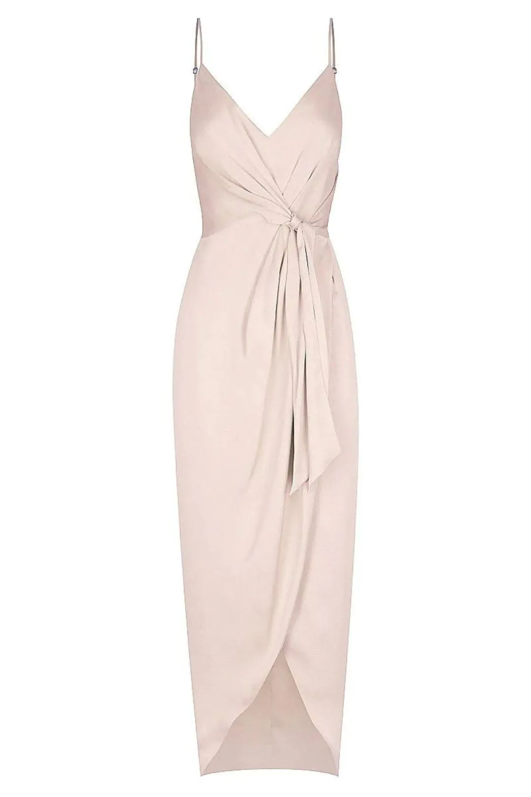 Luxe Tie Front Cocktail Dress