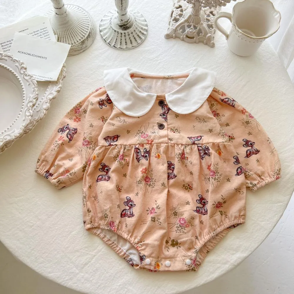 Newborn Baby Girls Spring Autumn Floral Romper Where To Buy Baby Clothes In Bulk