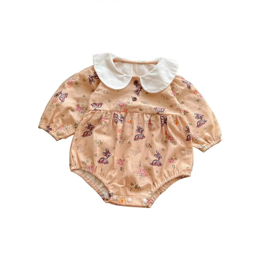 Newborn Baby Girls Spring Autumn Floral Romper Where To Buy Baby Clothes In Bulk