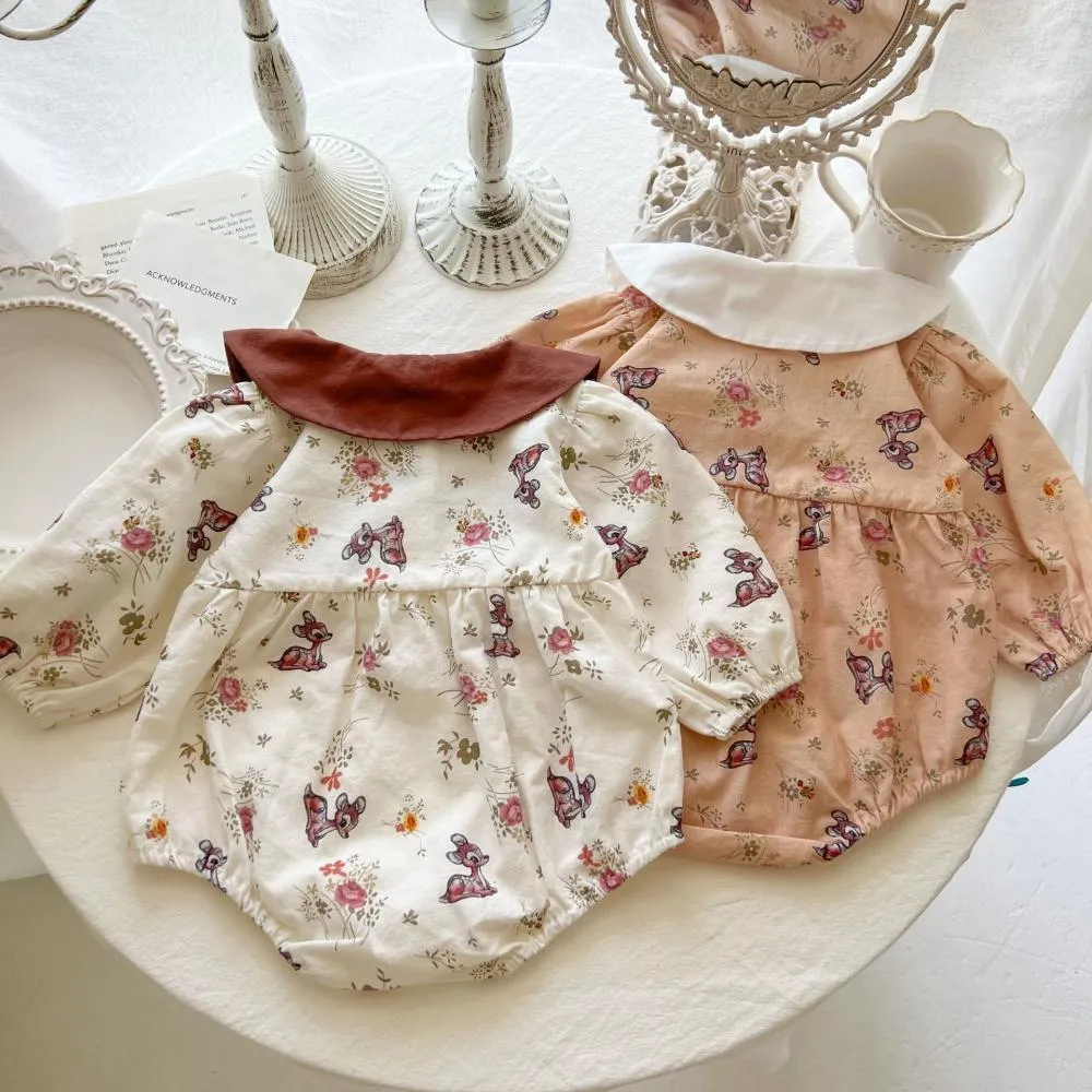 Newborn Baby Girls Spring Autumn Floral Romper Where To Buy Baby Clothes In Bulk