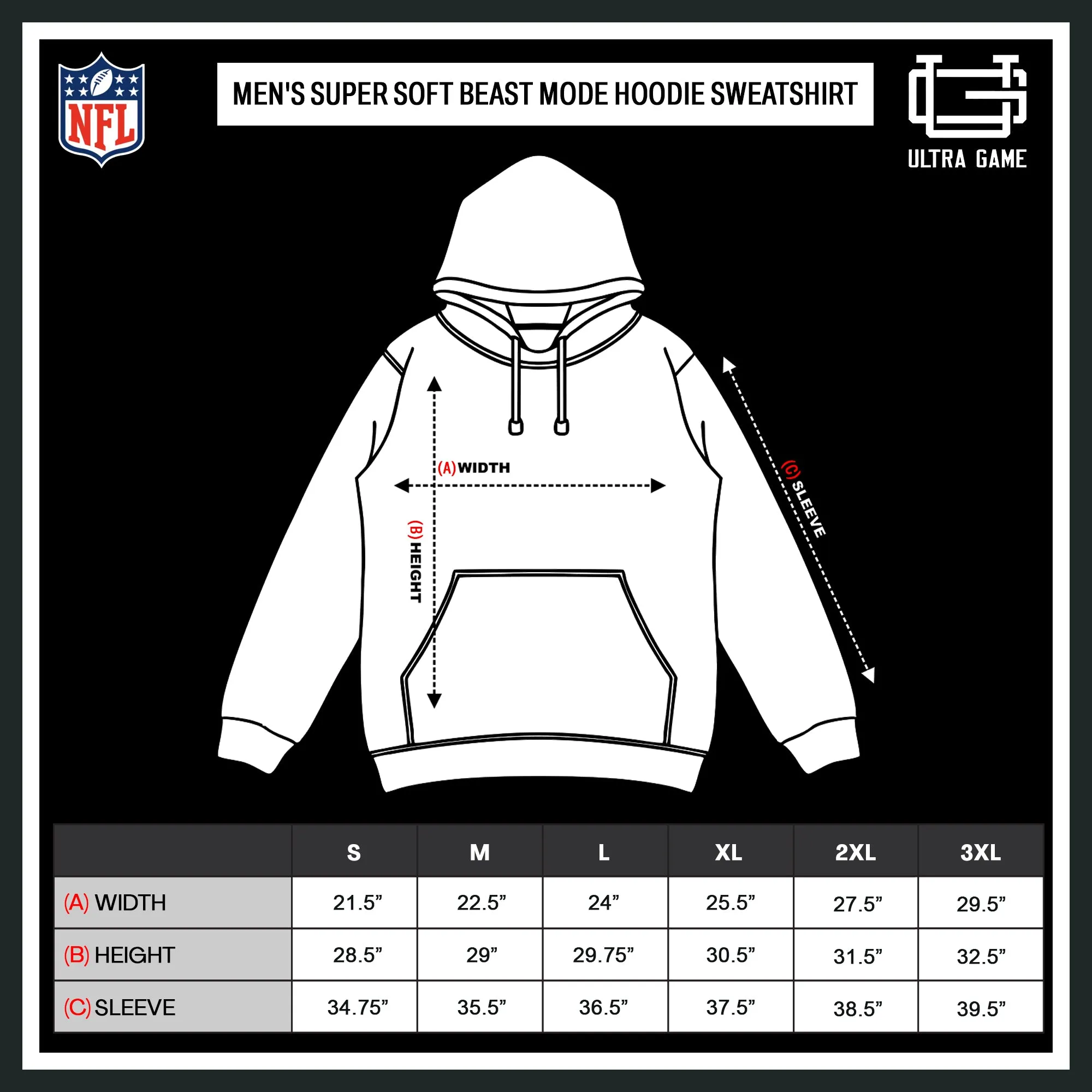 NFL Official Adults Unisex Super Soft Beast Mode Hoodie Sweatshirt|Denver Broncos