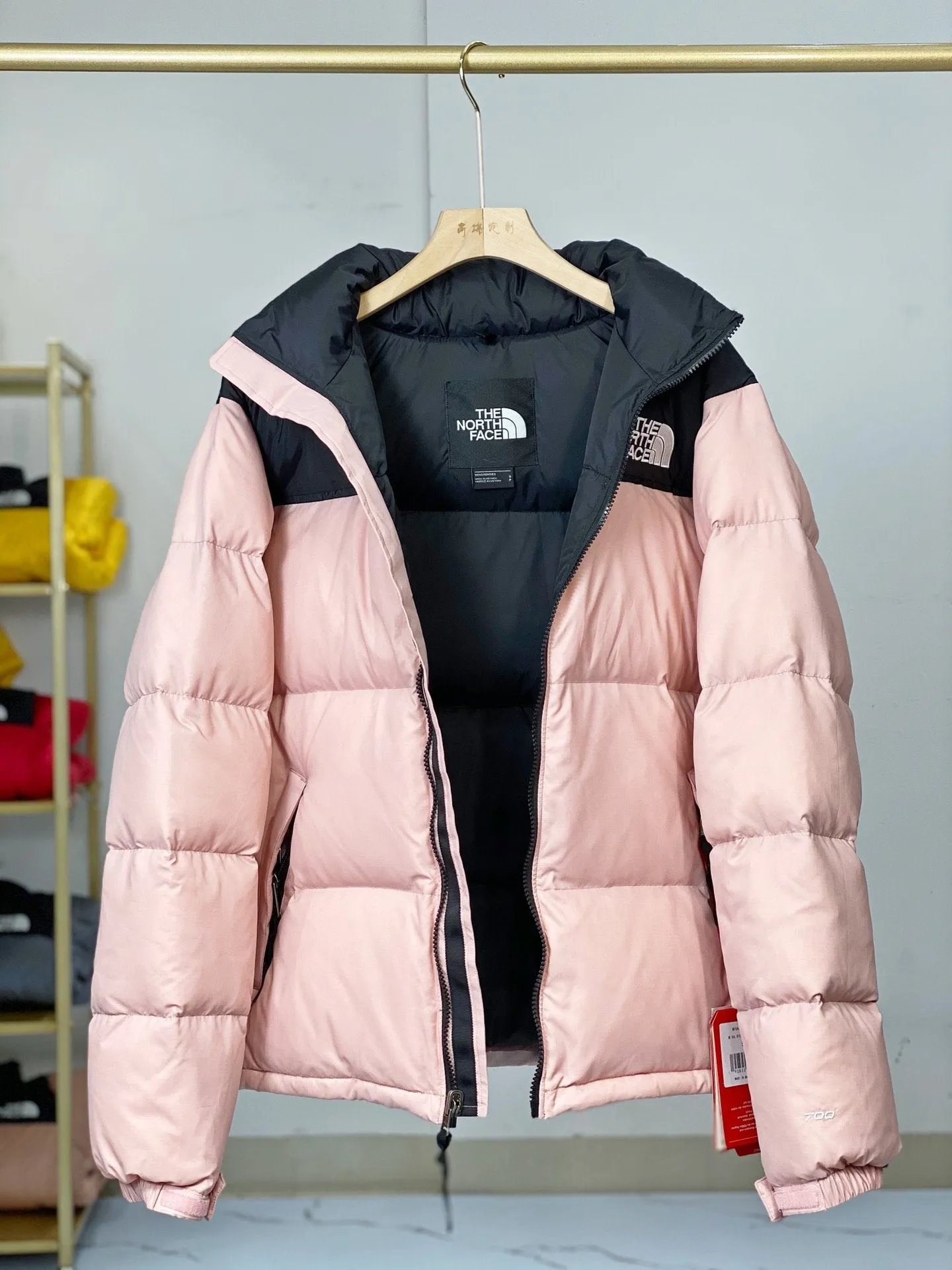 North Face-inspired 1996 Retro Nuptse Pink Black Jacket