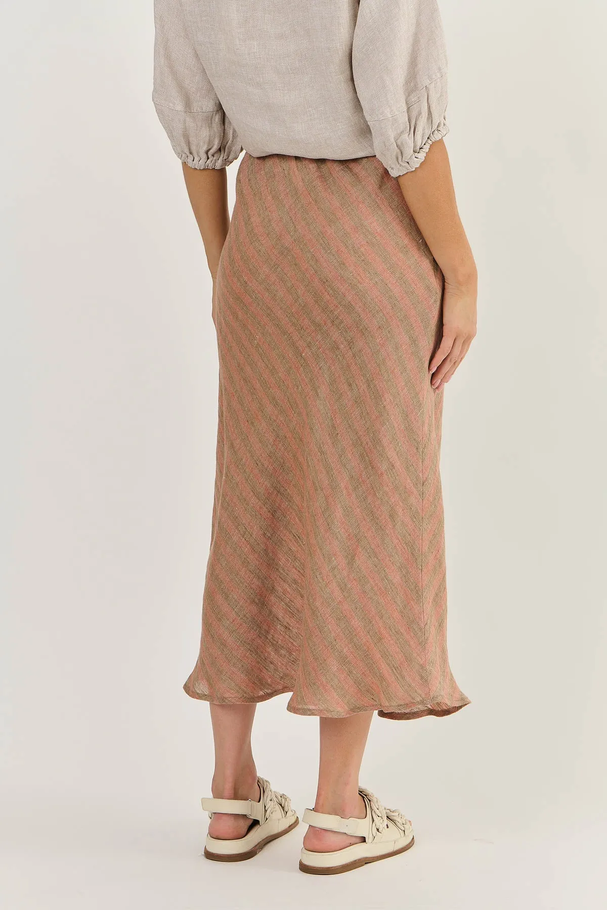 OLIVE ET JULIE Linen Skirt BRICK