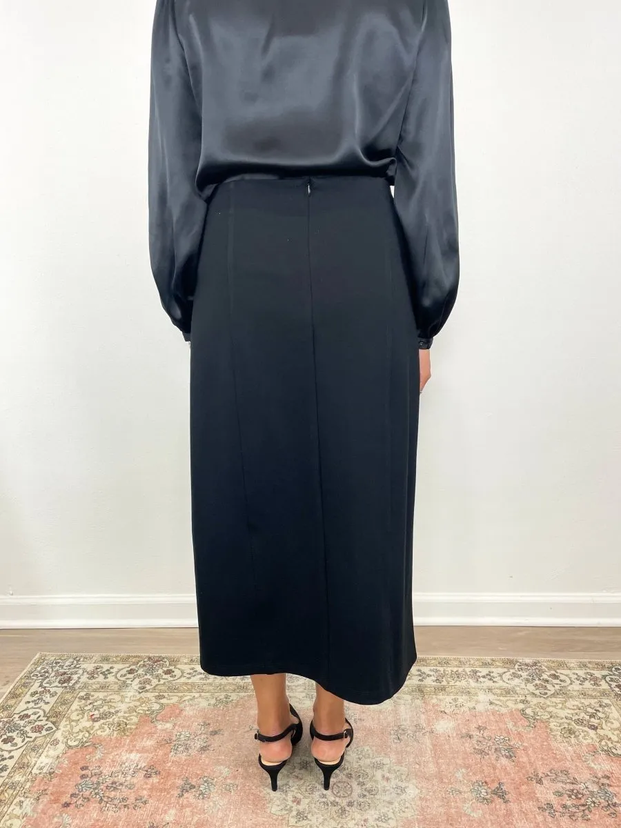 Pencil Skirt in Black Ponte