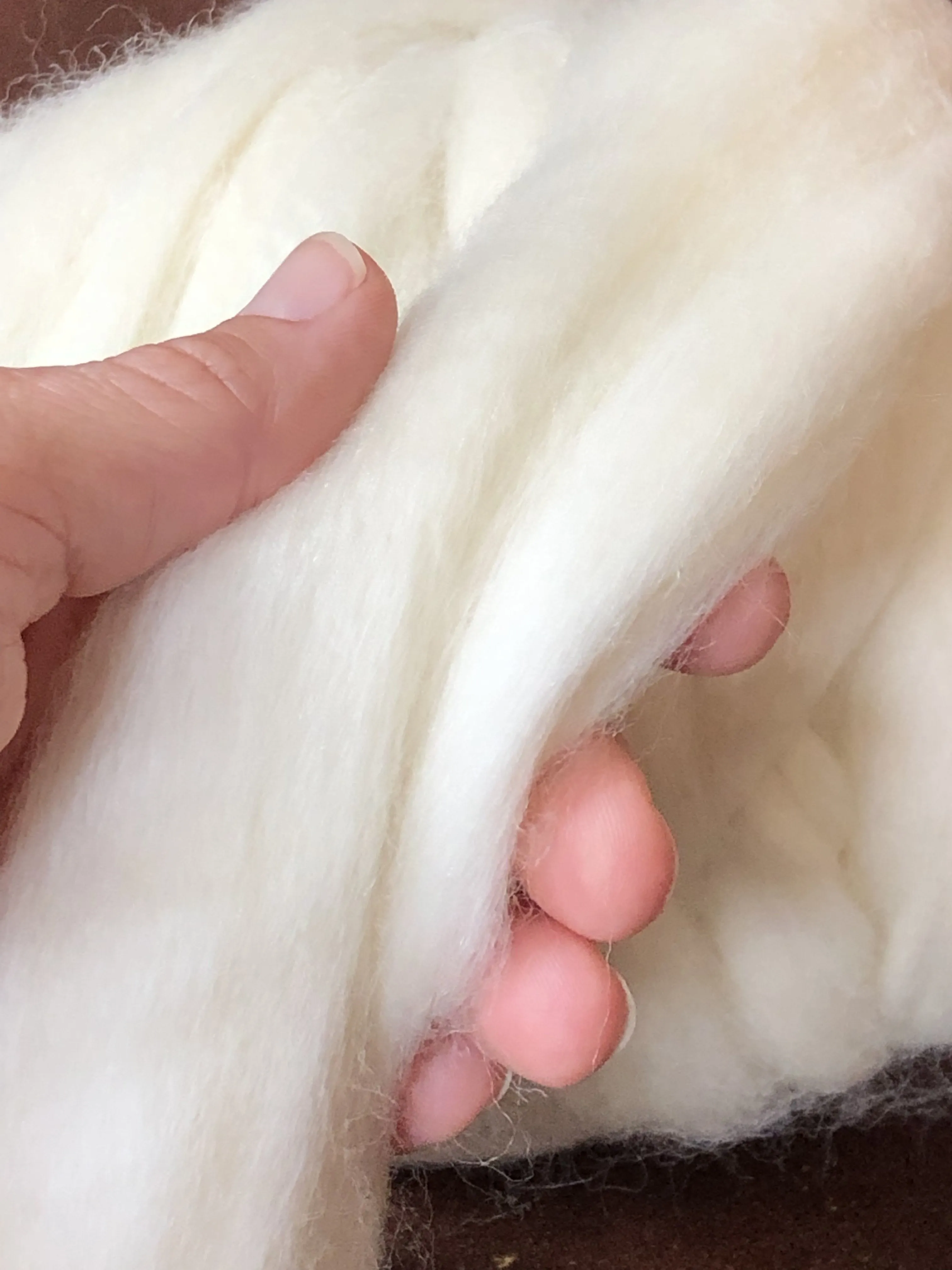 Premium White Wool Roving