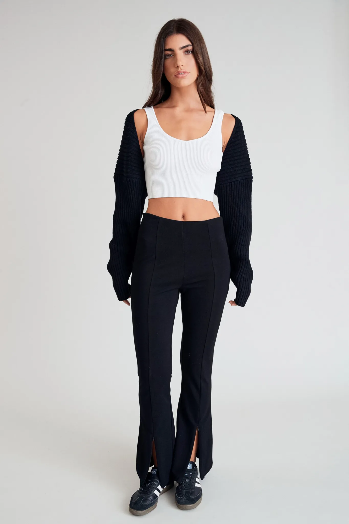 Rib Knit Bolero (Black)