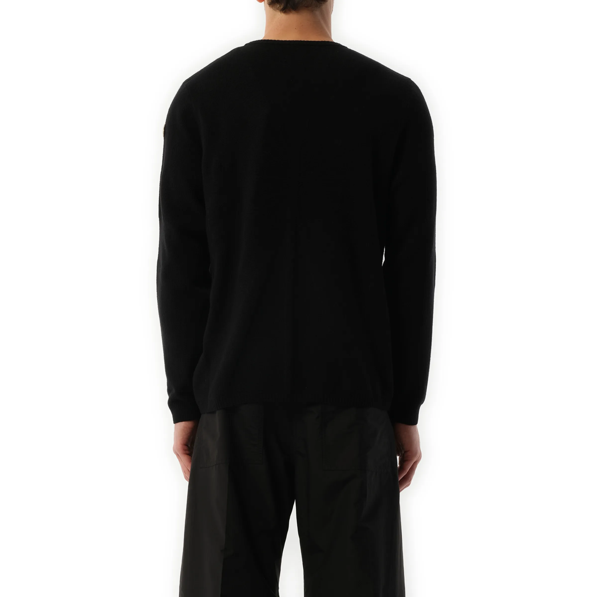 Rick Owens x Moncler Jumbo Round Neck Sweater in Black