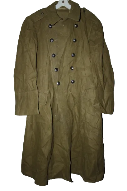 Romanian Army Wool Trench Coat-Major Damage