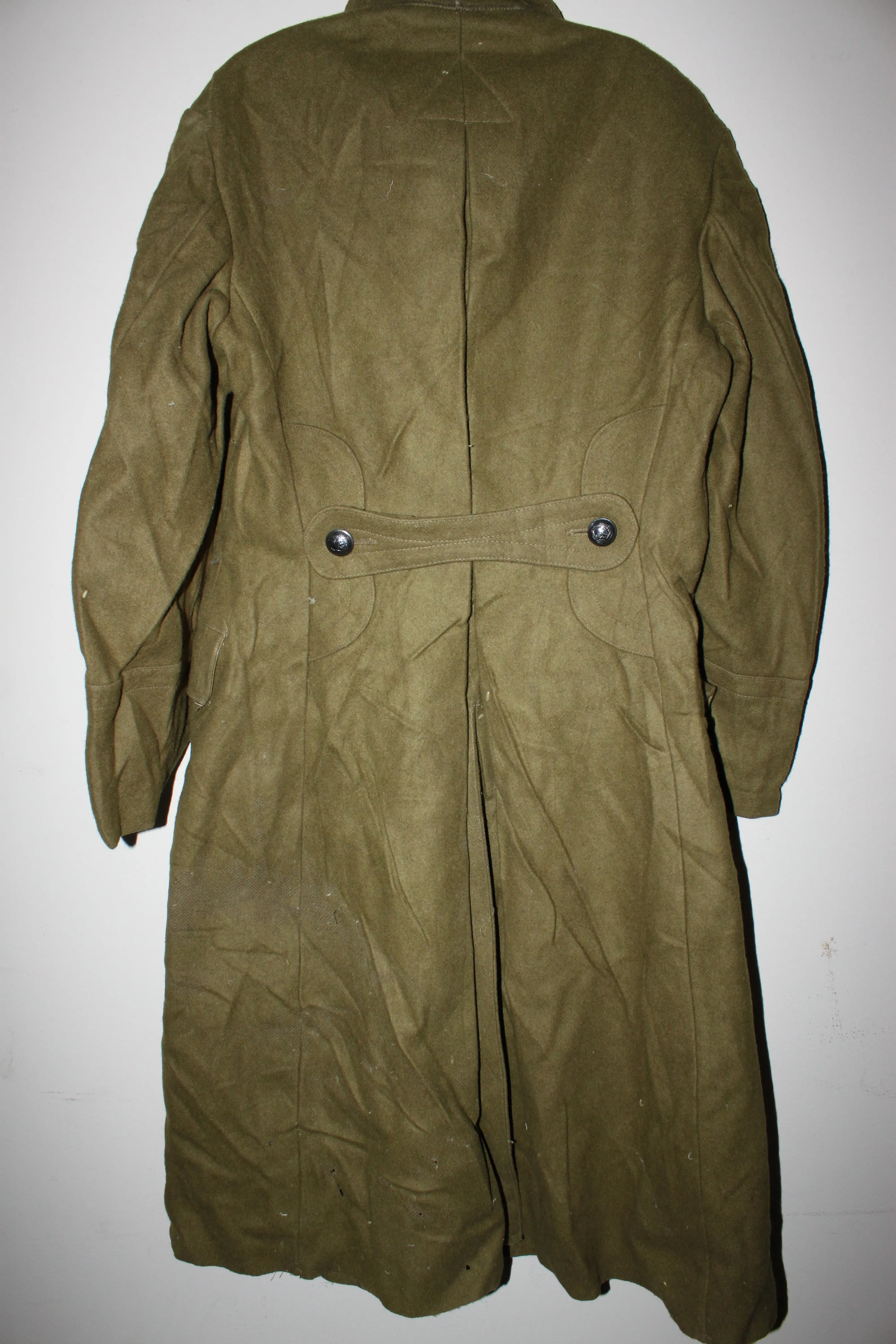 Romanian Army Wool Trench Coat-Major Damage