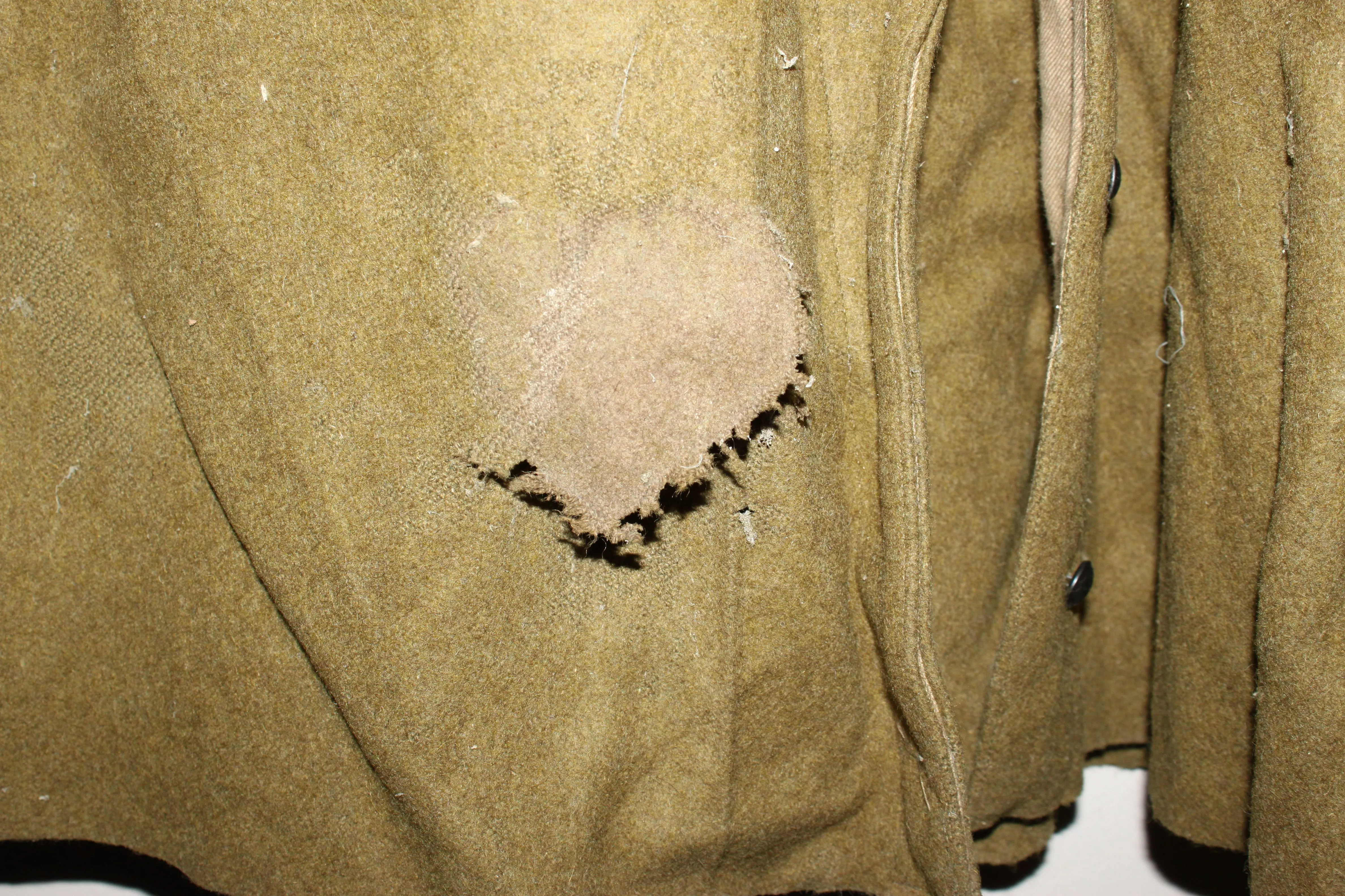 Romanian Army Wool Trench Coat-Major Damage